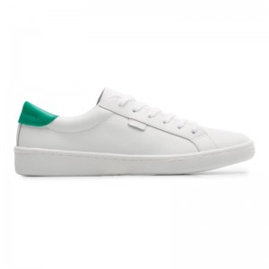 Keds Ace Nahkaiset/Green Naisten Leather Sneakers White/Green | ZKCB63548