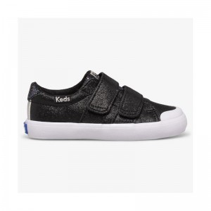 Keds Big Kid's Courtney HL Lasten Sneaker Mustat | RJWZ94370