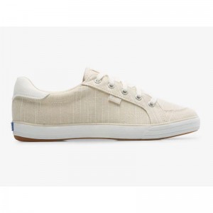 Keds Center III Slub Stripe Naisten Lace Ups Raidallinen Harmaat | URIQ35917