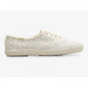 Keds Champion Glitter Celebration Naisten Lace Ups Kerma Valkoinen | VPEI86759