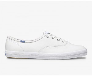 Keds Champion Originals Nahkaiset Naisten Leather Sneakers Valkoinen | GOMA06753