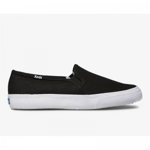 Keds Double Decker Canvas Naisten Mokkasiinit Mustat | OPMB51840