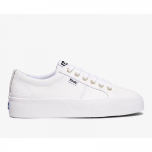 Keds Jump Kick Duo Naisten Leather Sneakers Valkoinen | GIHU13472