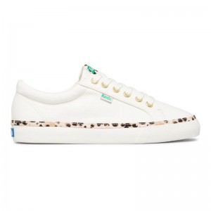 Keds Jump Kick Leopard Canvas Cream Naisten Canvas Leopardi | SGZA61742