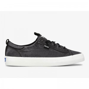 Keds Kickback Canvas Washable Naisten Lace Ups Mustat | HKDQ96328