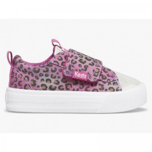 Keds Little Kid's Triple Step Jr Lasten Sneaker Pinkki Leopardi | HRXP54271