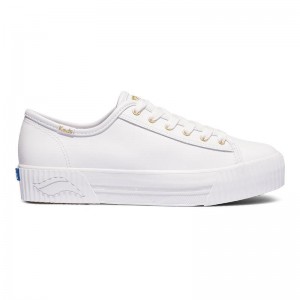 Keds Triple Kick AMP Nahkaiset Naisten Platform Sneakers Valkoinen | GRMI91083