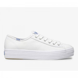 Keds Triple Kick Naisten Leather Sneakers Valkoinen | KPBQ13682