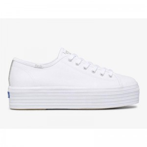 Keds Triple Up Canvas Naisten Platform Sneakers Valkoinen | GWQF52806