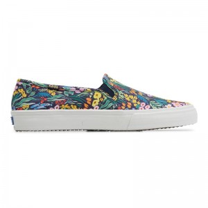 Keds x Rifle Paper Co. Double Decker Naisten Canvas Navy/Multicolor | PTSB76850