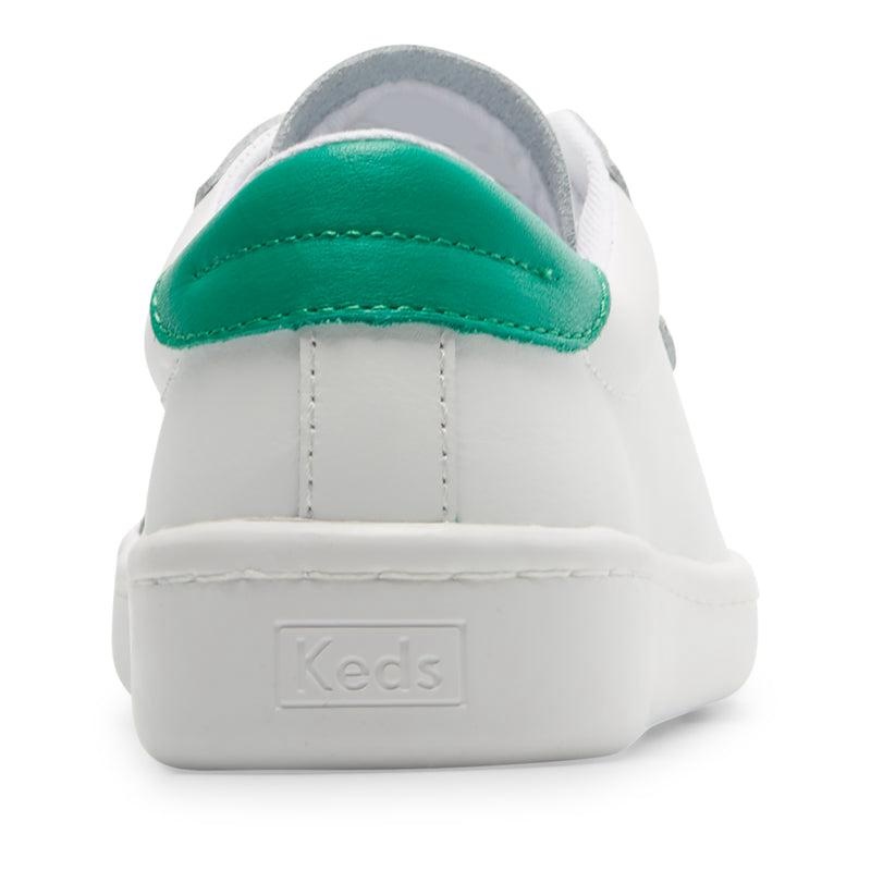 Keds Ace Nahkaiset/Green Naisten Leather Sneakers White/Green | ZKCB63548