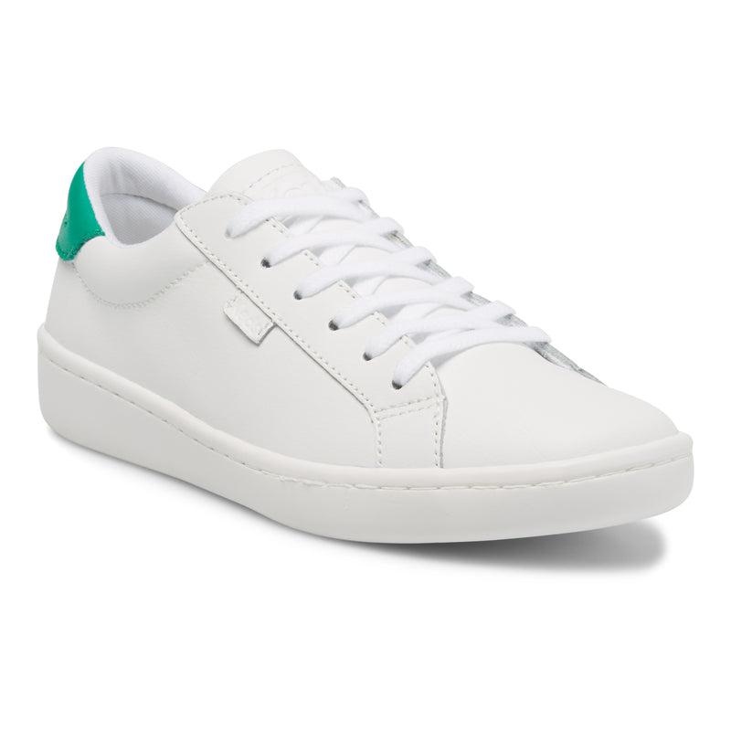 Keds Ace Nahkaiset/Green Naisten Leather Sneakers White/Green | ZKCB63548