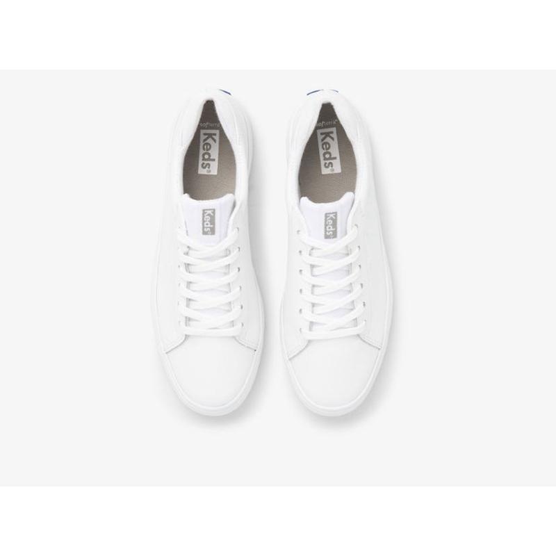 Keds Alley Nahkaiset Naisten Lace Ups Valkoinen | HDMJ07542