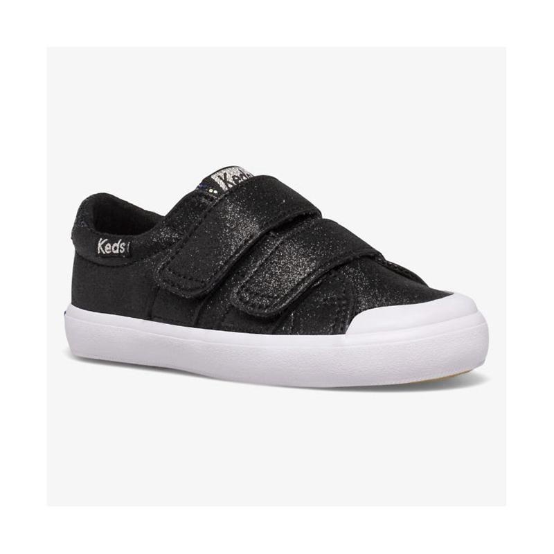 Keds Big Kid's Courtney HL Lasten Sneaker Mustat | RJWZ94370