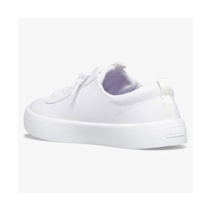 Keds Big Kid's Kickback Washable Nahkaiset Lasten Sneaker Valkoinen | UVBA85317