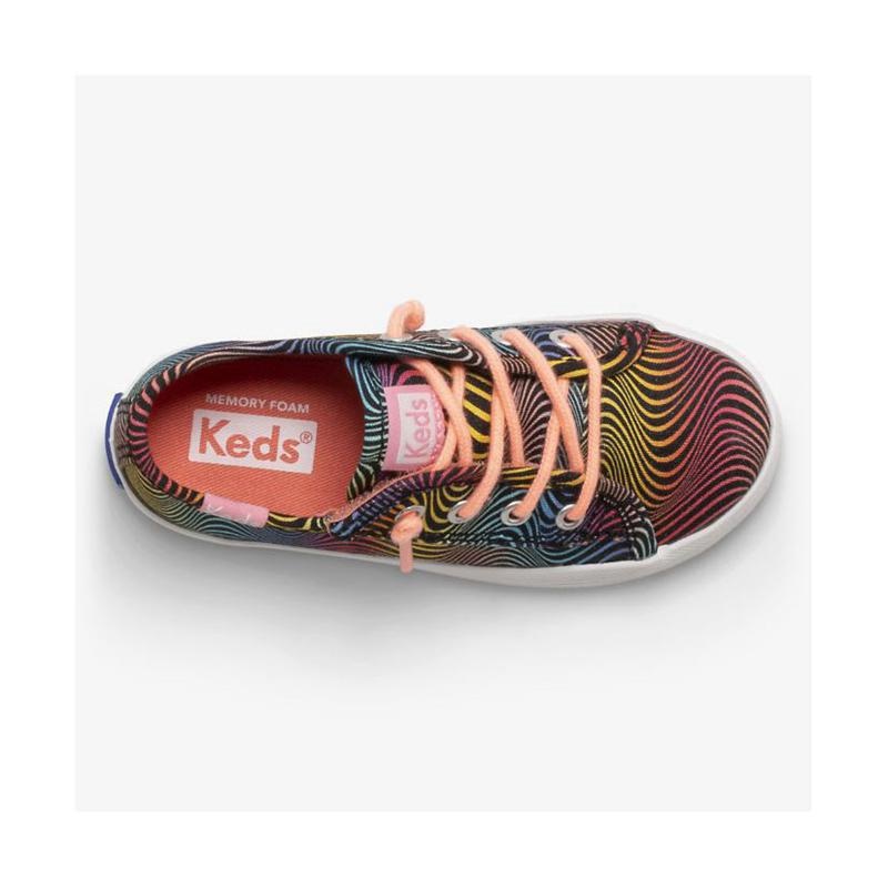 Keds Big Kid's Kickstart Seasonal Jr Lasten Sneaker Rainbow/Wave | VXTC23971