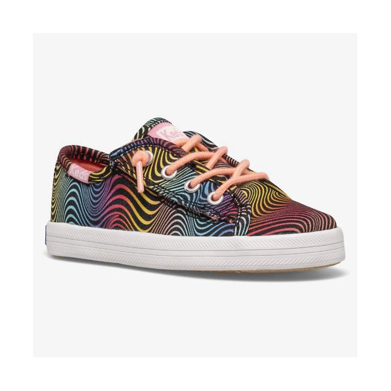 Keds Big Kid's Kickstart Seasonal Jr Lasten Sneaker Rainbow/Wave | VXTC23971