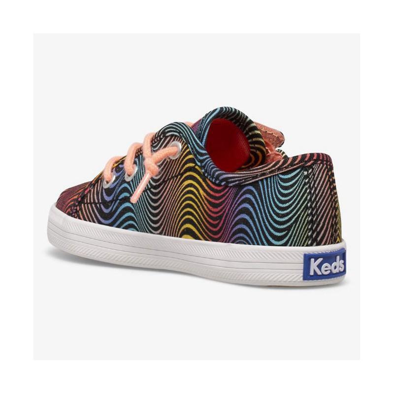 Keds Big Kid's Kickstart Seasonal Jr Lasten Sneaker Rainbow/Wave | VXTC23971