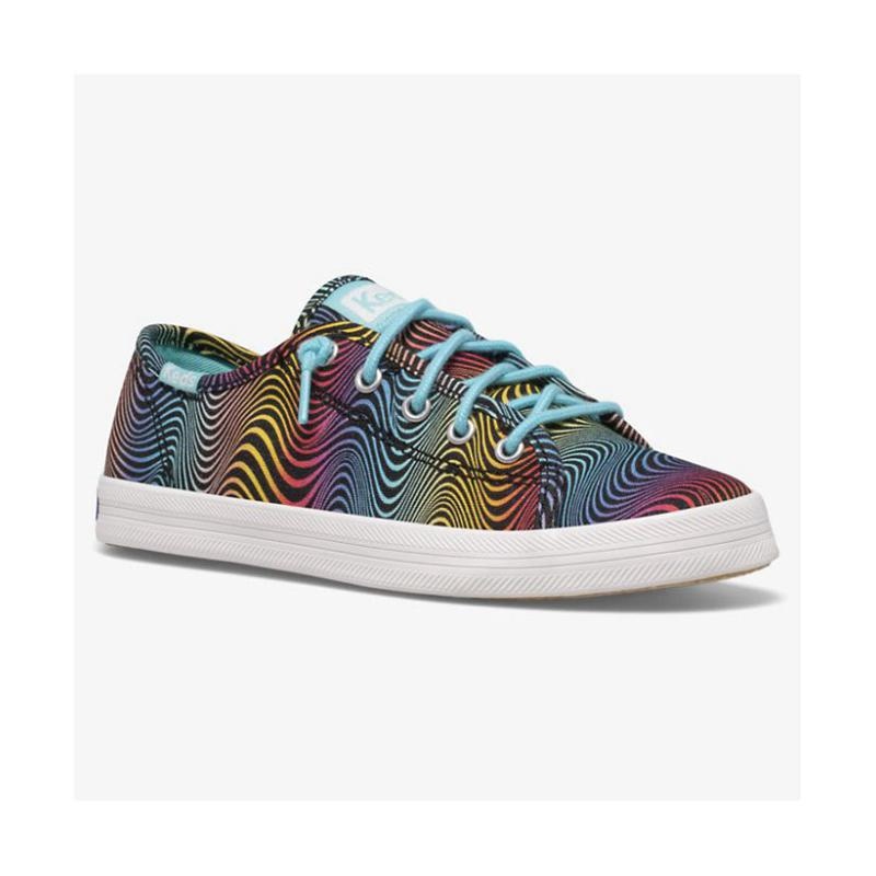 Keds Big Kid's Kickstart Seasonal Slip On Lasten Sneaker Rainbow/Wave | BMAZ94806