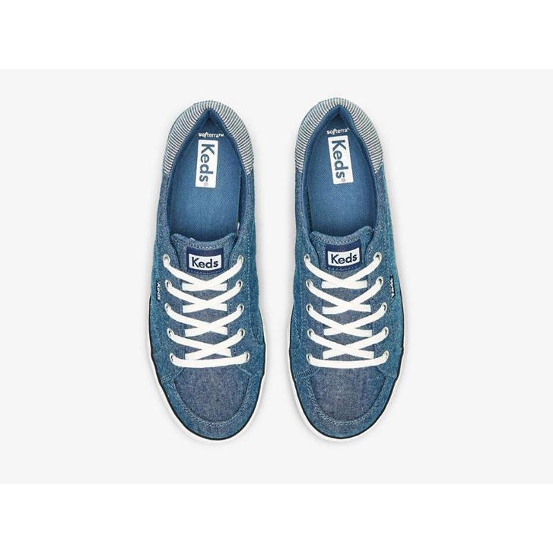 Keds Center III Chambray Naisten Lace Ups Laivastonsininen | MEQY57361