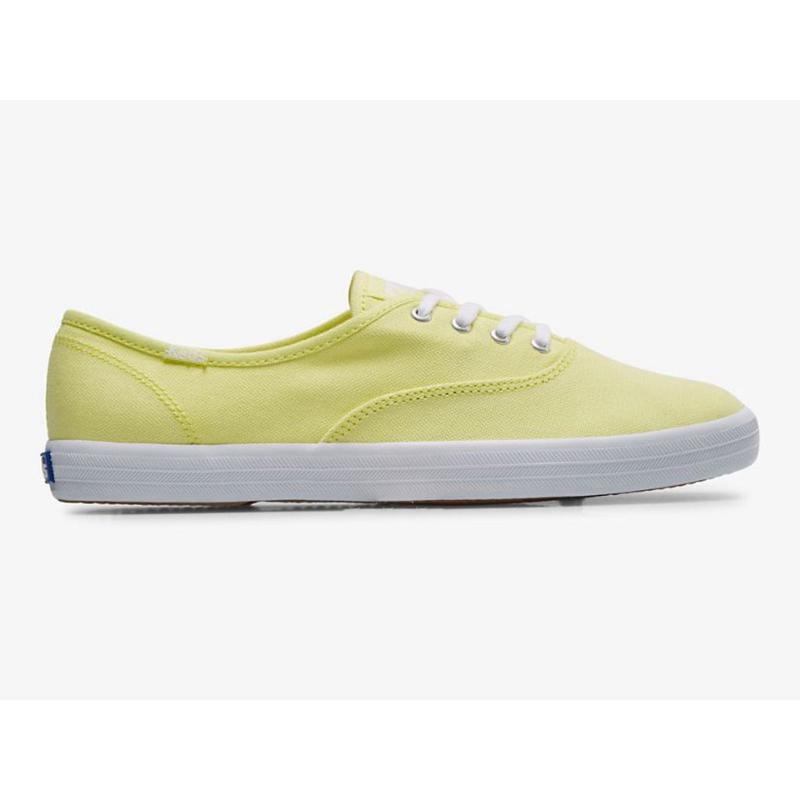 Keds Champion Canvas Seasonal Washable Naisten Lace Ups Greenyellow | UGLK82730