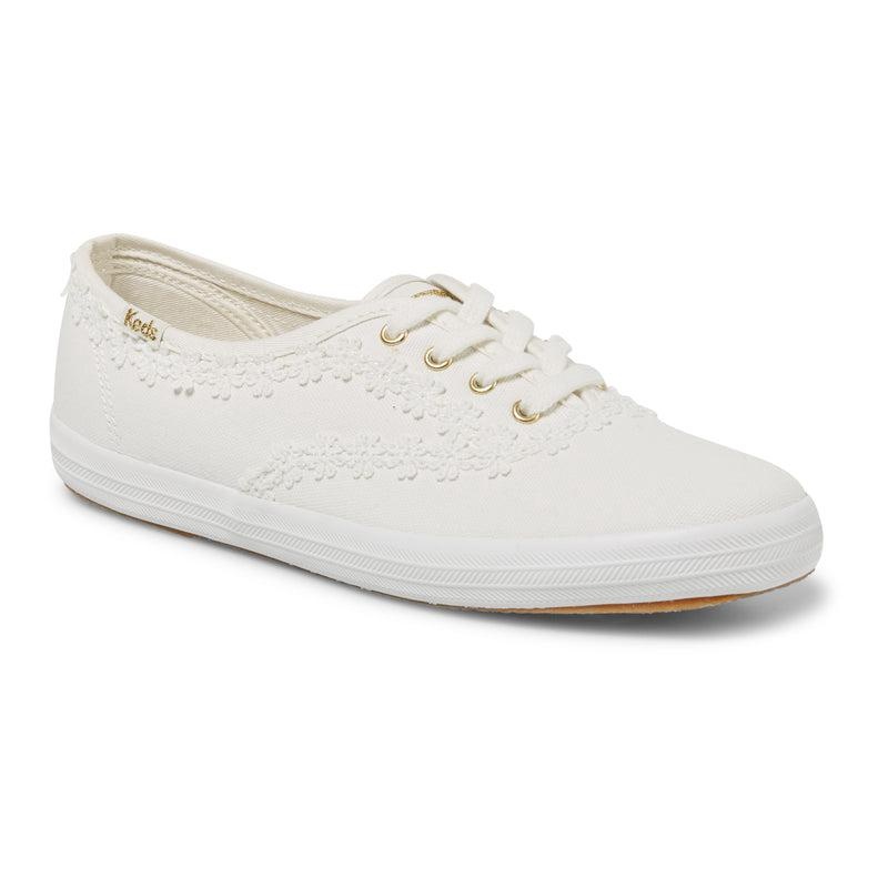 Keds Champion Crochet Trim Canvas Naisten Canvas Valkoinen | CJKV85120