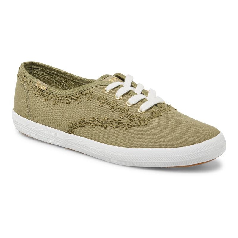 Keds Champion Crochet Trim Canvas Naisten Canvas Vihreä | VCBD65890