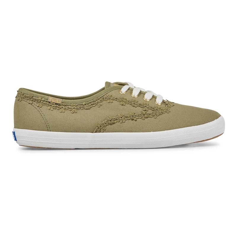 Keds Champion Crochet Trim Canvas Naisten Canvas Vihreä | VCBD65890