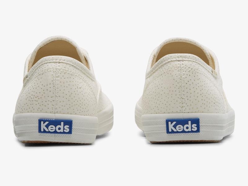 Keds Champion Dots Print Canvas Naisten Canvas White/Gold | OCZV30194