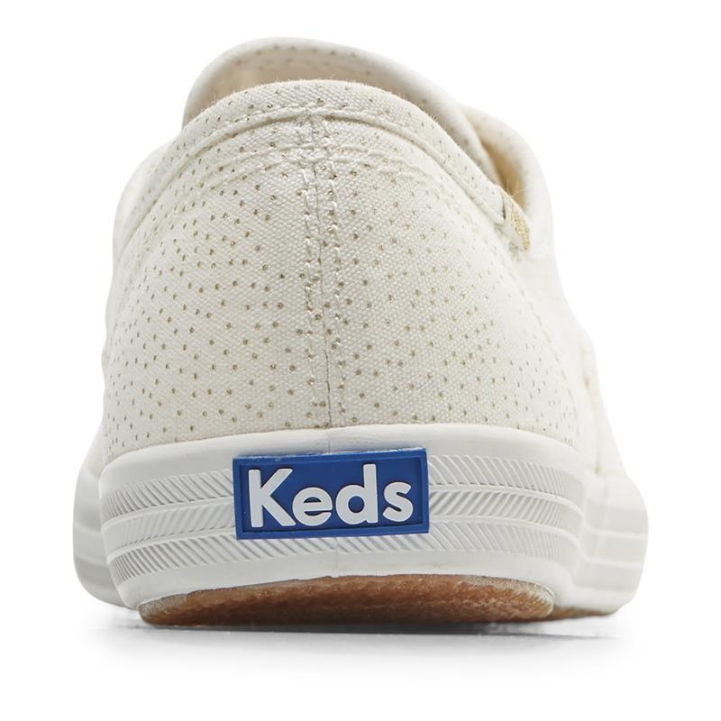 Keds Champion Dots Print Canvas Naisten Canvas White/Gold | OCZV30194