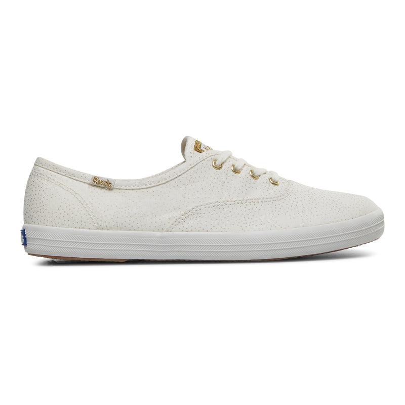 Keds Champion Dots Print Canvas Naisten Canvas White/Gold | OCZV30194