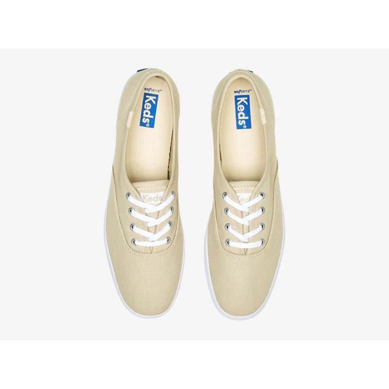 Keds Champion Feat. Organic Puuvilla Naisten Lace Ups Oatmeal Lightyellow | TIGQ78231