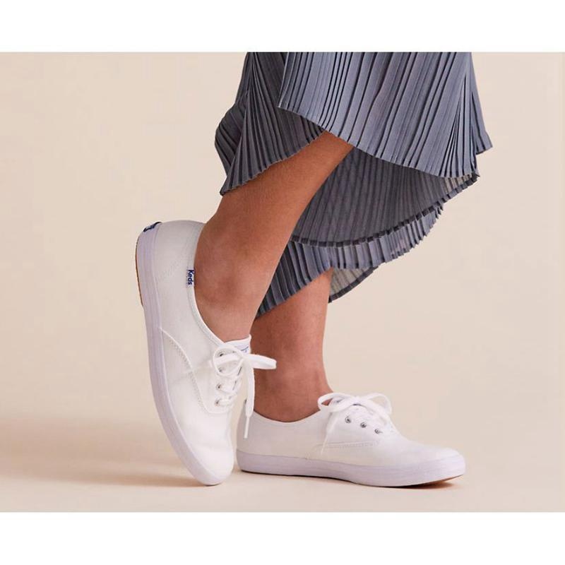 Keds Champion Feat. Organic Puuvilla Naisten Lace Ups Valkoinen | HGCE51683