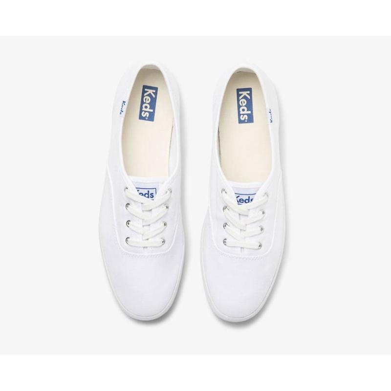 Keds Champion Feat. Organic Puuvilla Naisten Lace Ups Valkoinen | HGCE51683