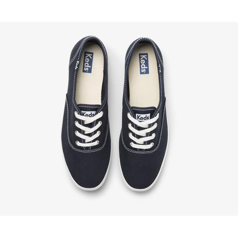 Keds Champion Feat. Organic Puuvilla Naisten Lace Ups Syvä Laivastonsininen | NOHC75219