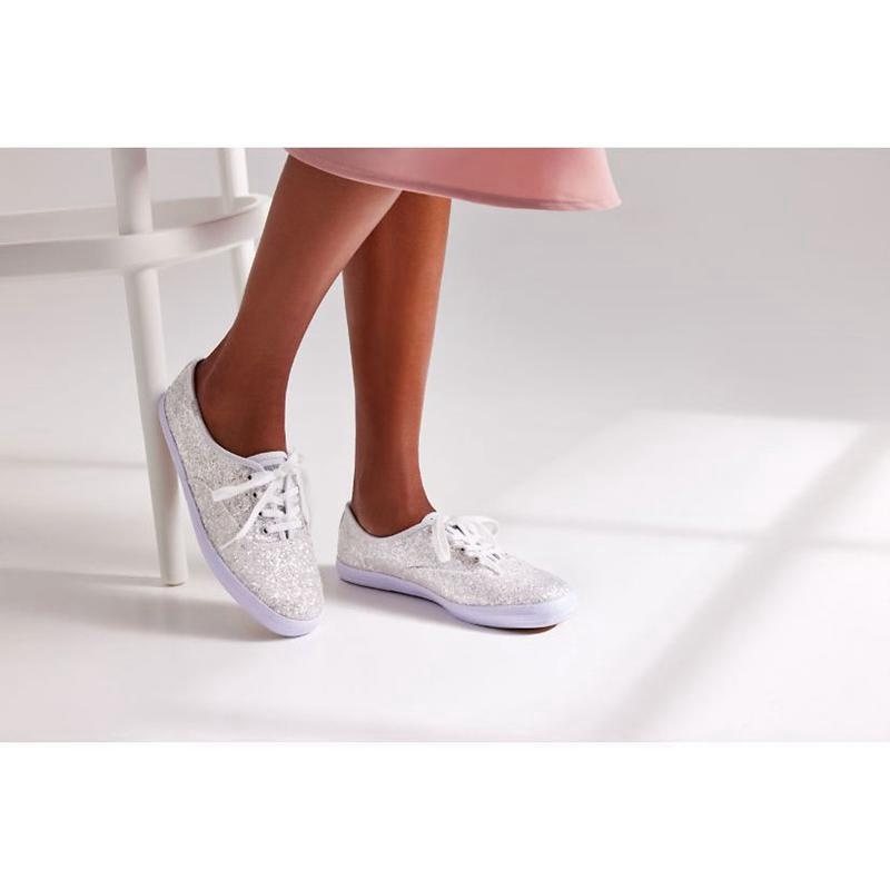 Keds Champion Glitter Celebration Naisten Lace Ups Mustat | SULR47835