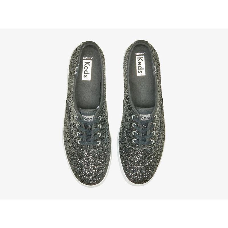 Keds Champion Glitter Celebration Naisten Lace Ups Mustat | SULR47835