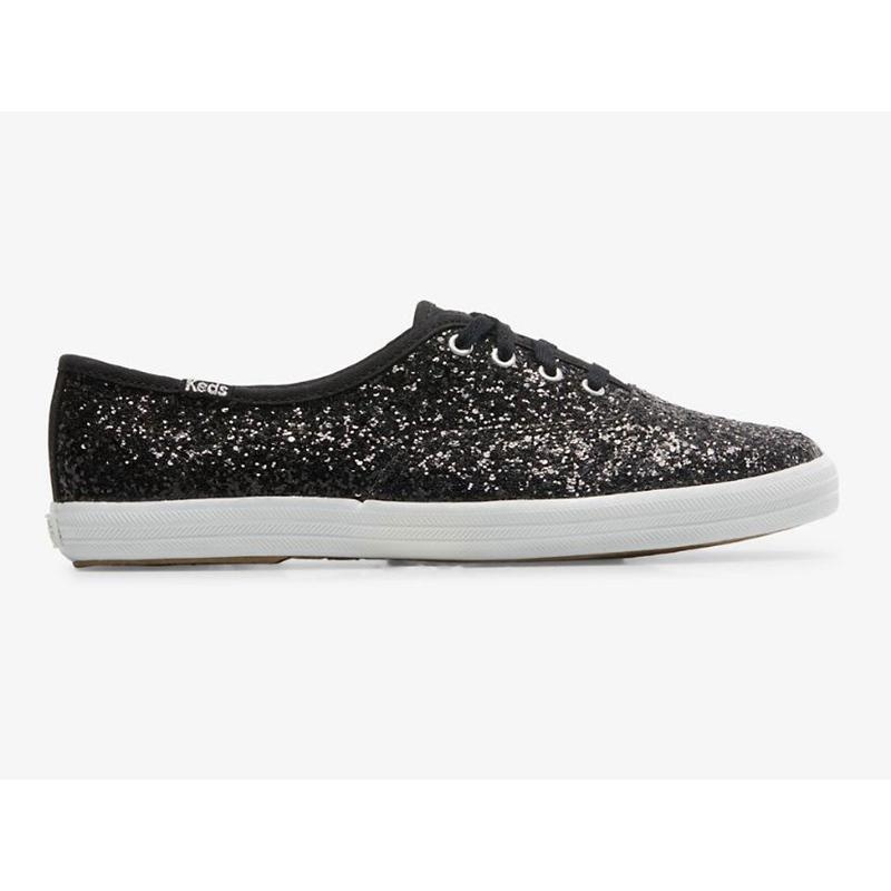 Keds Champion Glitter Celebration Naisten Lace Ups Mustat | SULR47835