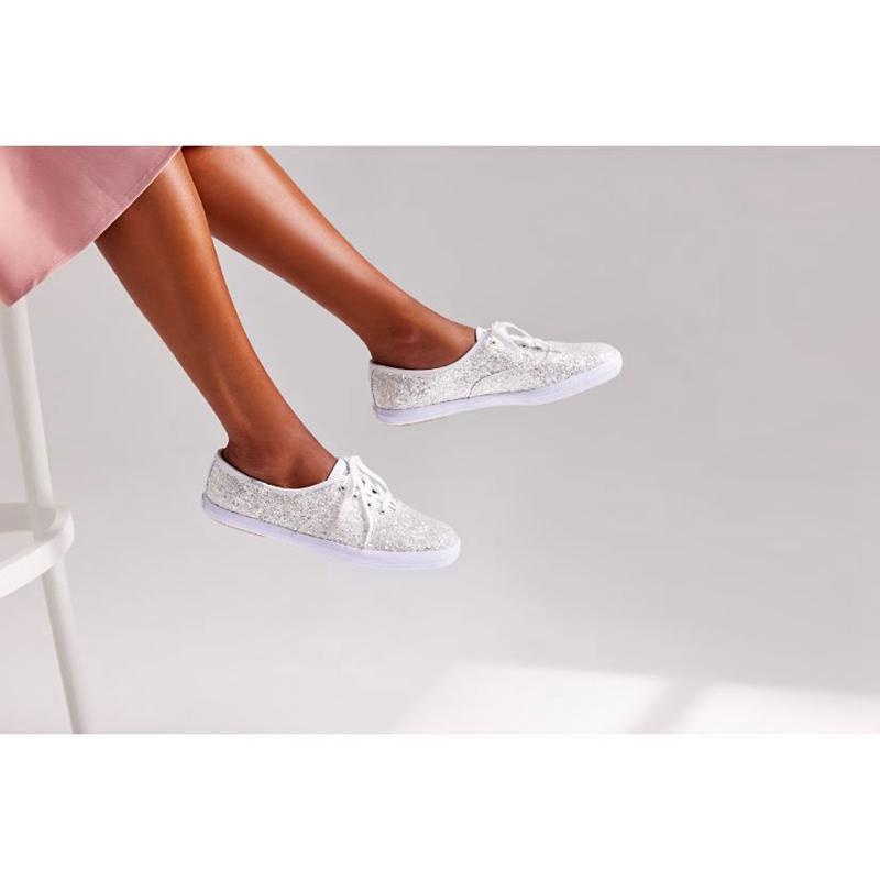 Keds Champion Glitter Celebration Naisten Lace Ups Valkoinen | AOUX52701