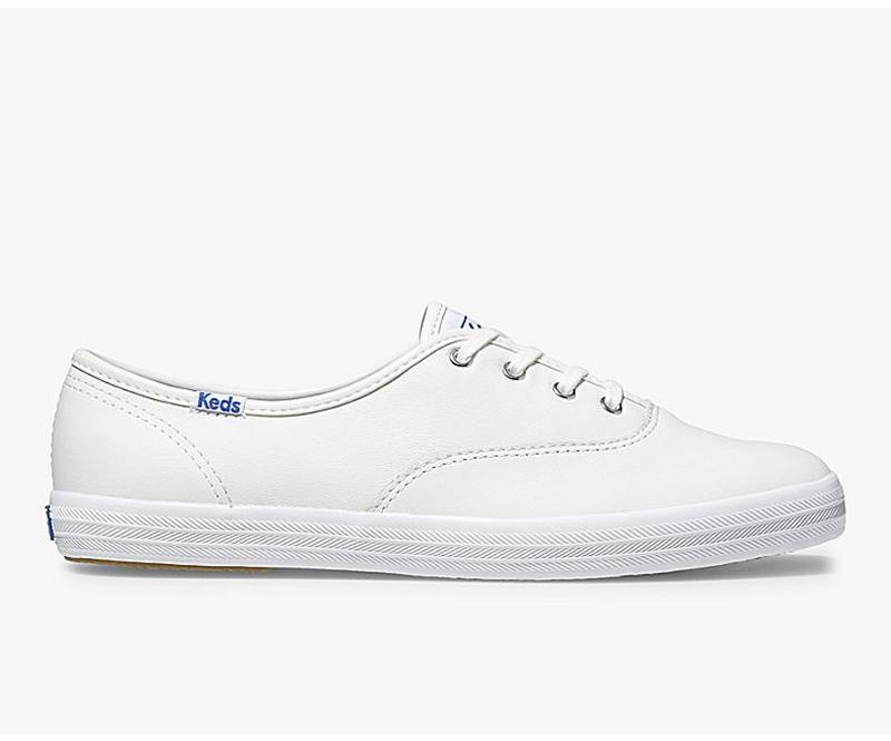 Keds Champion Originals Nahkaiset Naisten Leather Sneakers Valkoinen | GOMA06753