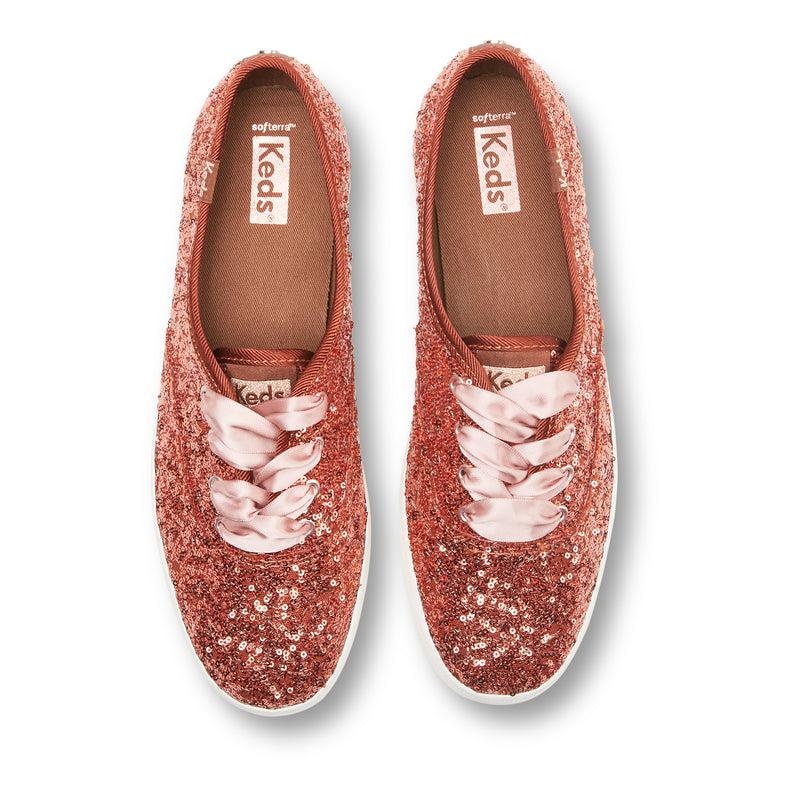 Keds Champion Sequins Cel Burnt Sienna Naisten Canvas Koralli | XRFH69031