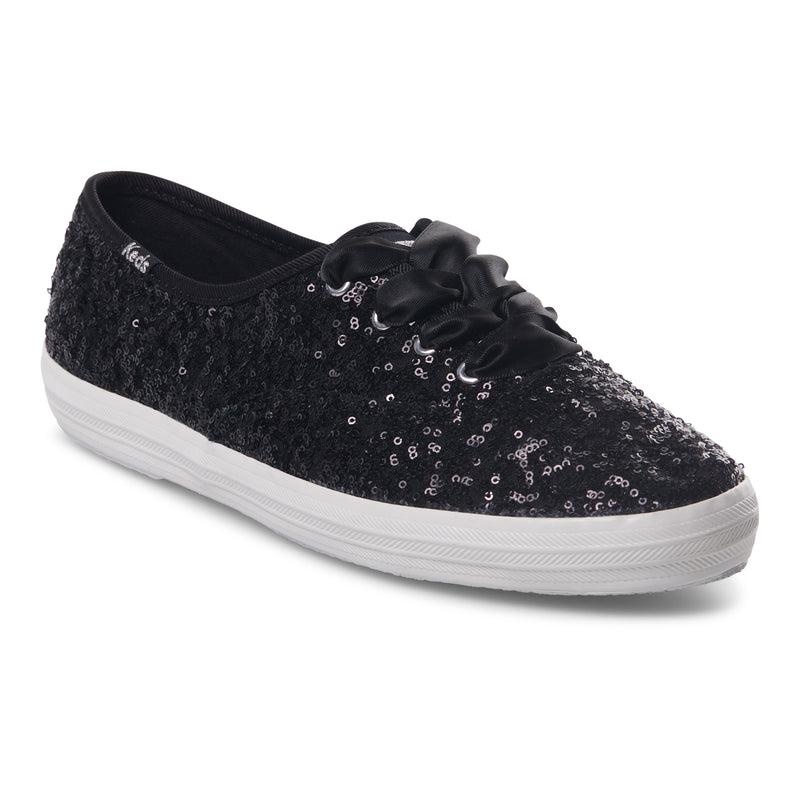 Keds Champion Sequins Cel Naisten Canvas Mustat | VZXS01394