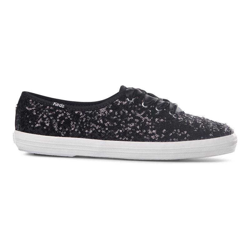 Keds Champion Sequins Cel Naisten Canvas Mustat | VZXS01394