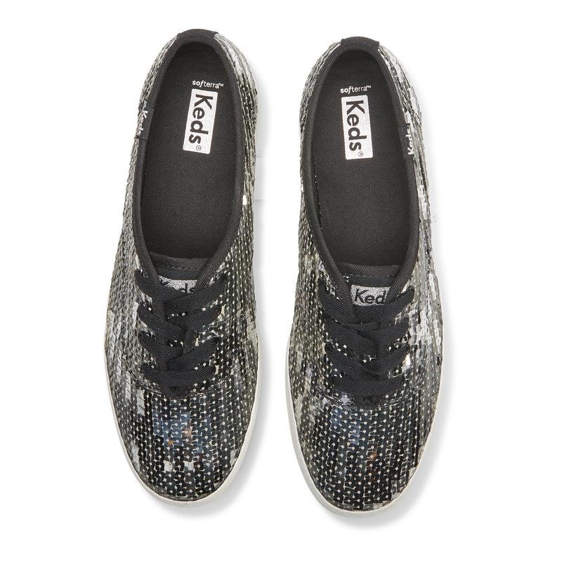 Keds Champion Sequins Cel Naisten Canvas Black/Silver | TMCO80456