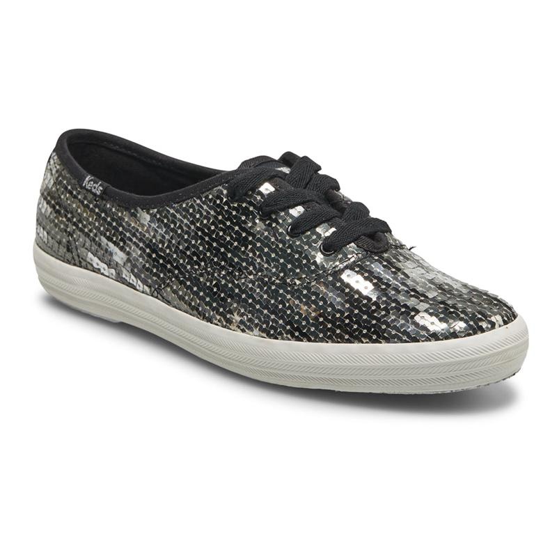 Keds Champion Sequins Cel Naisten Canvas Black/Silver | TMCO80456