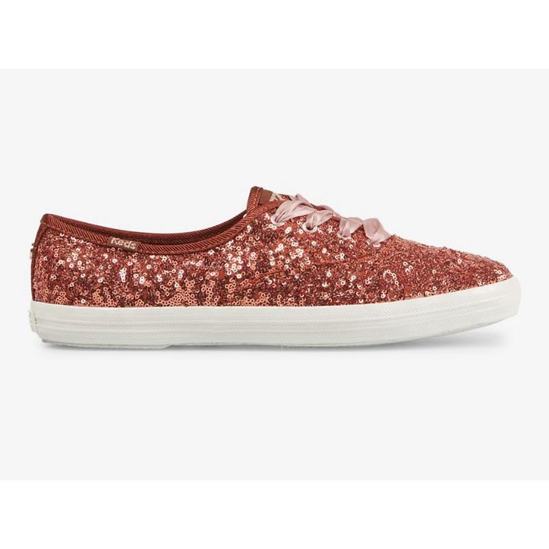 Keds Champion Sequins Celebration Naisten Lace Ups Koralli | GMNB78692