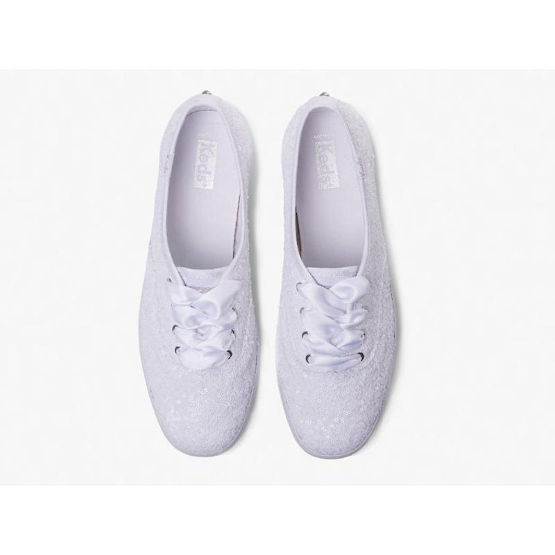 Keds Champion Sequins Naisten Lace Ups Valkoinen | JPFX50192