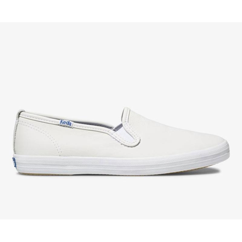 Keds Champion Slip On Naisten Leather Sneakers Valkoinen | SKJG43028