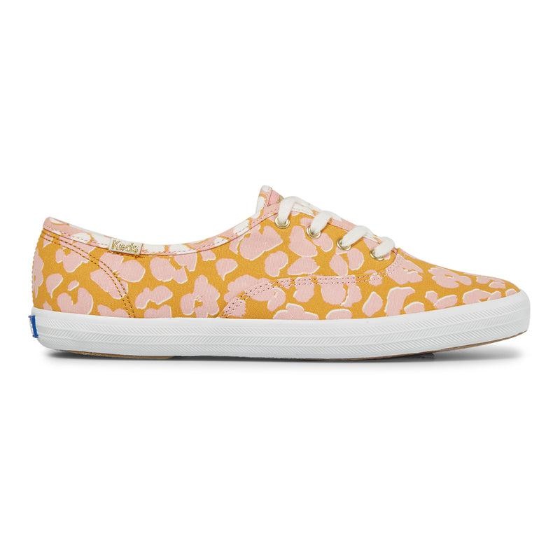 Keds Champion Spot Print Canvas Naisten Prints Yellow/Pink | YVWD05432