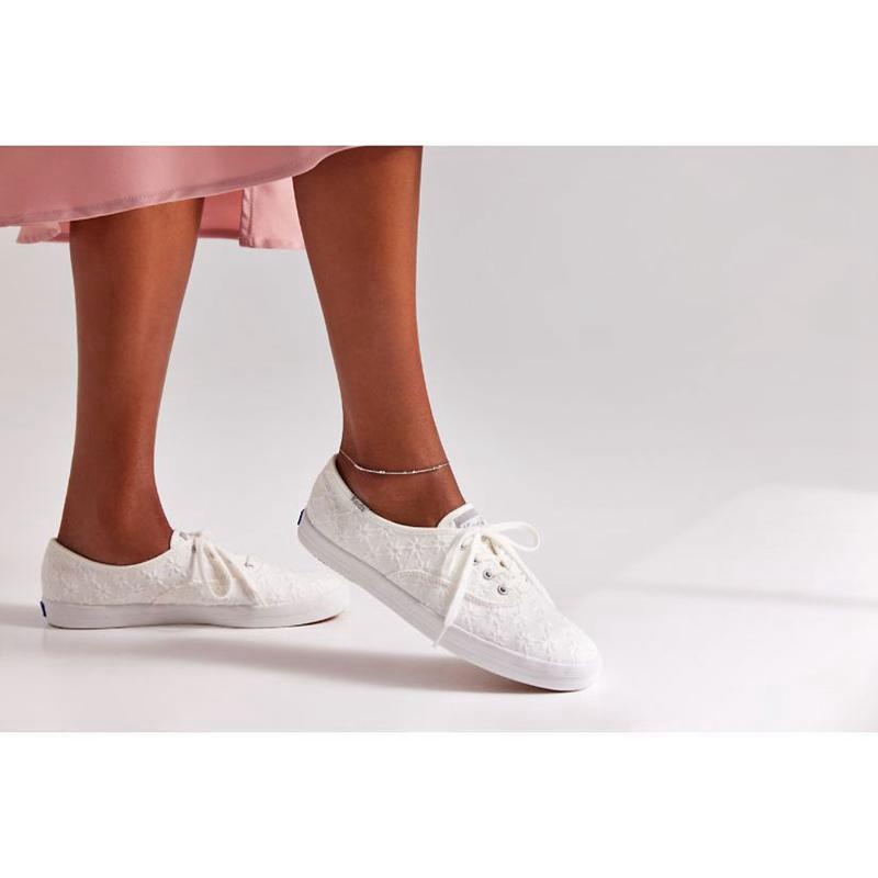 Keds Champion Starburst Eyelet Naisten Lace Ups Valkoinen | GSHY43975